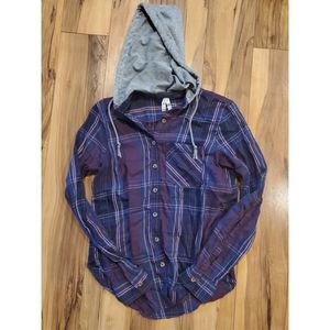 Junior's Mudd hooded button-up XS
